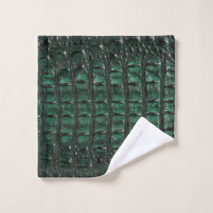 Emerald Crocodile Leather Luxury Exotic Skin Wash Cloth