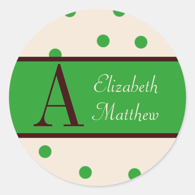 Emerald Customise Last and First Name Sticker (Front)