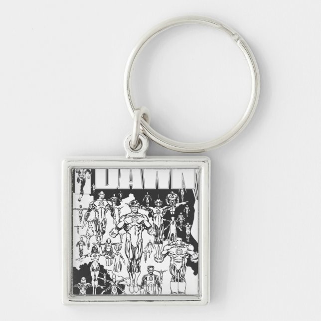 Emerald Dawn Cover, Black and White Key Ring (Front)