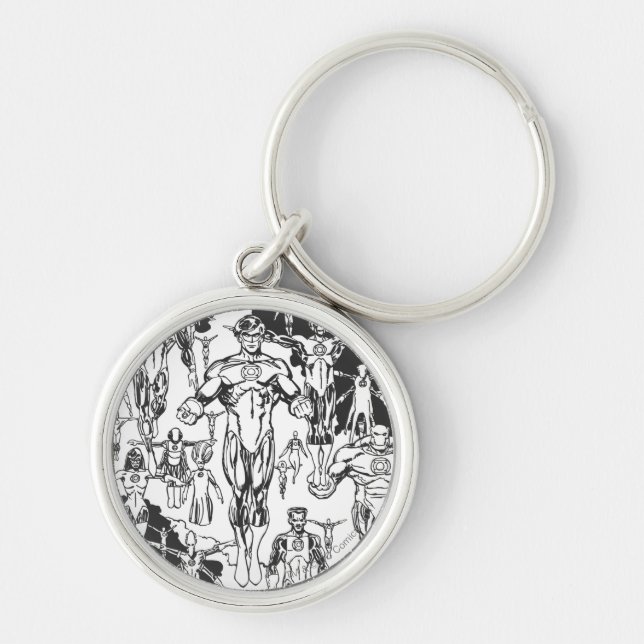 Emerald Dawn Cover, Black and White Key Ring (Front)