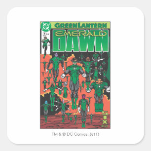 Emerald Dawn Cover Square Sticker