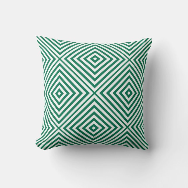 Emerald Diamond Chevron Cushion (Front)