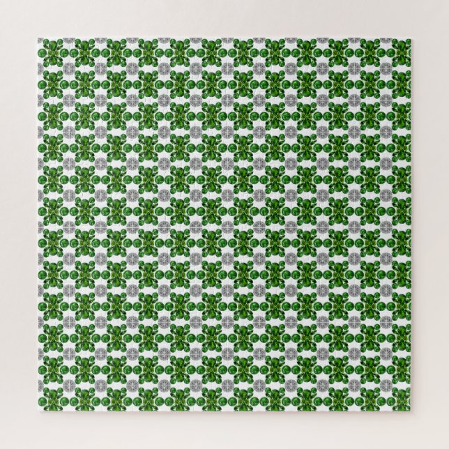 Emerald Diamond Gemstone Art Green Jigsaw Puzzle (Vertical)