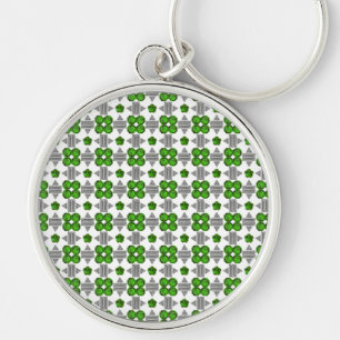 Emerald Diamond Gemstone Art, Green Key Ring