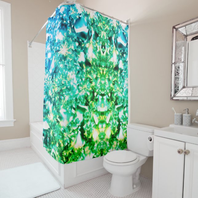 Emerald Diamonds Excursions Shower Curtain (In Situ)