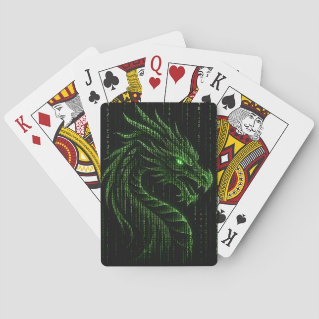 Emerald Dragon Playing Cards (Back)