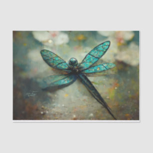 Emerald Dragonfy Decoupage Tissue Paper