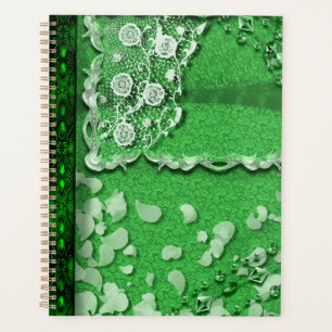 Emerald Dreams Trompe L'oeil Junk Journal Style Planner