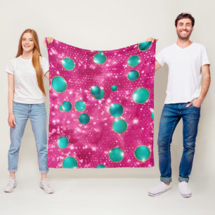 Emerald drops fleece blanket
