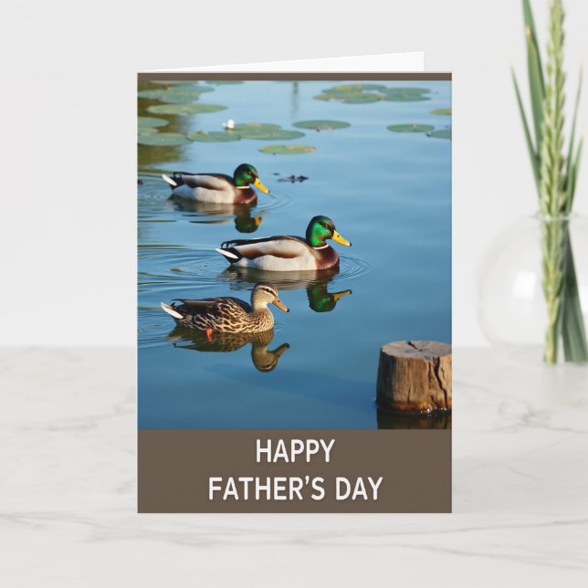 Emerald Ducks Sweet Fathers Day Card (Front)