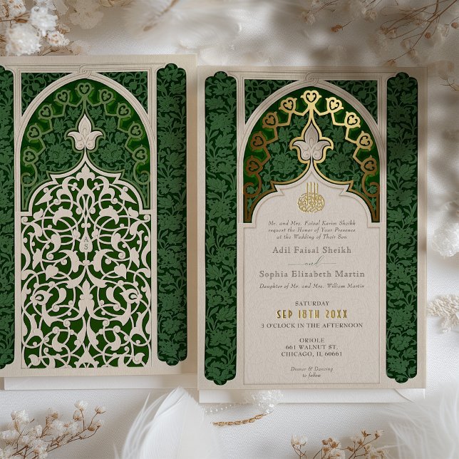 Emerald Elegance Islamic Lace Wedding (Creator Uploaded)