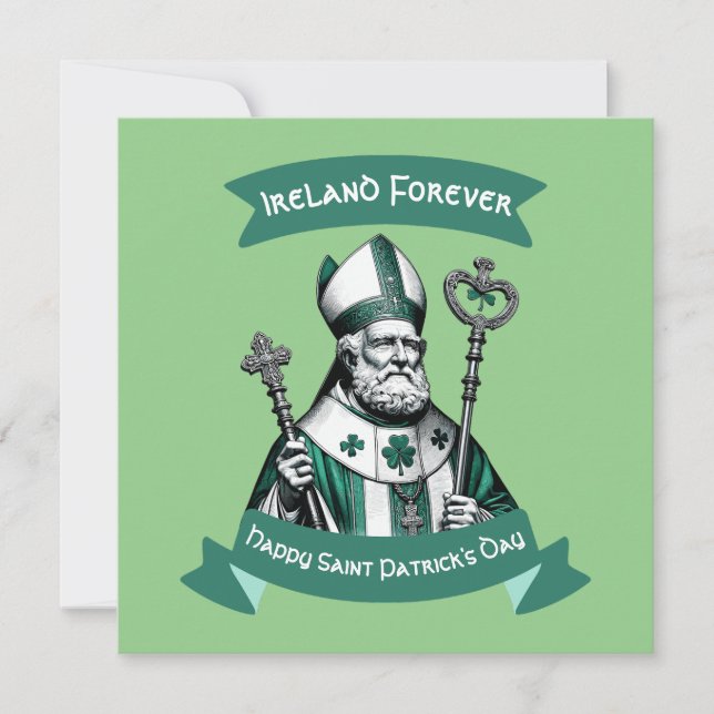 Emerald Elegance: St. Patrick's Day Bishop card (Front)