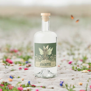 Emerald Enchanted Elixir fairy Liquor Bottle Label