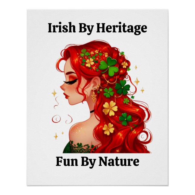 Emerald Enchantment: St. Patty's Day Redhead Poster (Front)