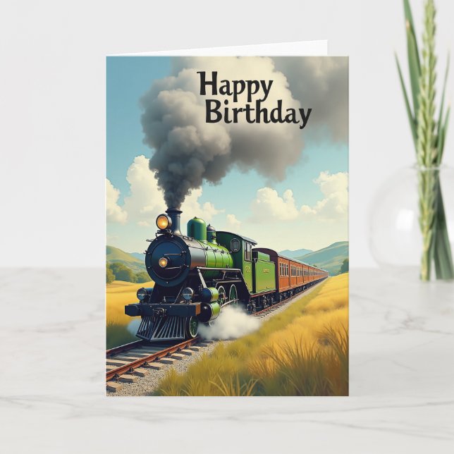 Emerald Engine Birthday Card (Front)