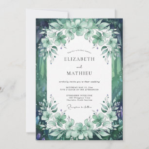 Emerald Eucalyptus Wedding Invitation