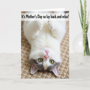 Emerald Eyes Mother Cat Card