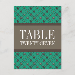 Emerald Fancy Lattice Table Number Postcard