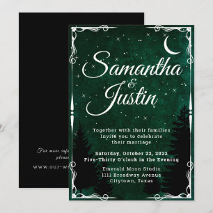 Emerald Fantasy Forest Wedding Invitation