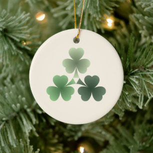 Emerald Flourish  Ceramic Tree Decoration
