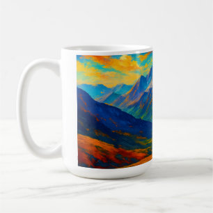 Emerald Forest Watercolor Canvas Coffee Mug