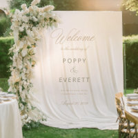 Emerald Garden Wedding Welcome Tapestry Sign