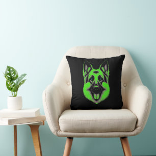 Emerald Gaze German Shepherd Cushion
