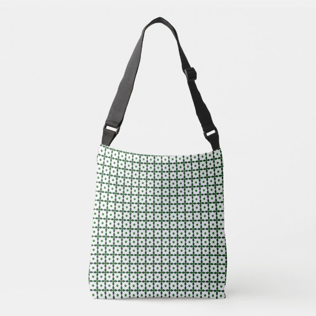 Emerald Gemstone Art, Green Crossbody Bag (Front)