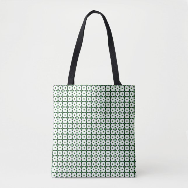 Emerald Gemstone Art, Green Tote Bag (Front)
