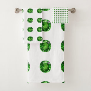 Emerald Gemstone, Green Bath Towel Set