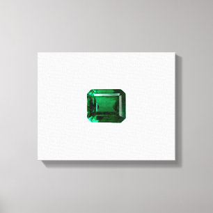 Emerald Gemstone Green Canvas Print