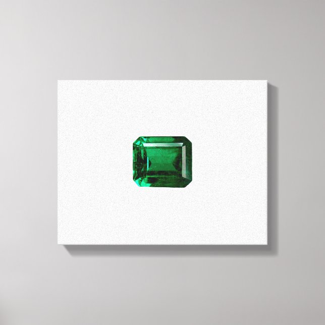 Emerald Gemstone Green Canvas Print (Front)
