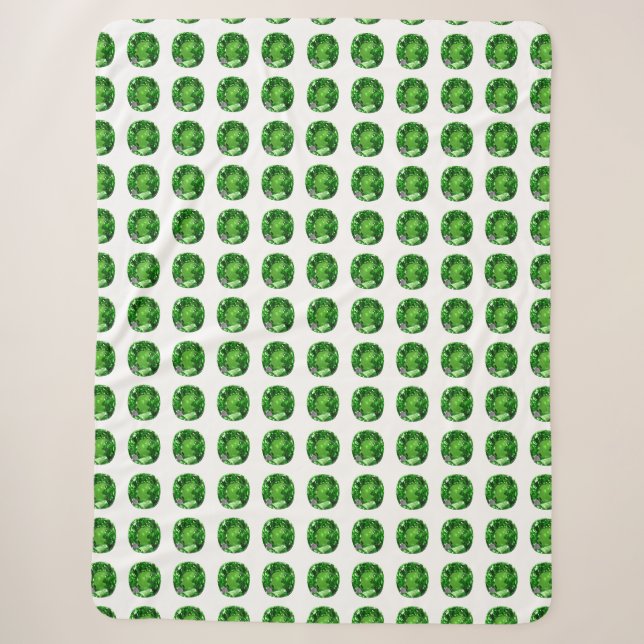 Emerald Gemstone, Green Sherpa Blanket (Front)