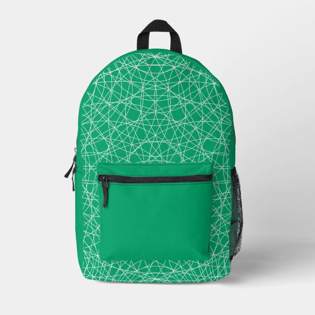 Emerald Geometric Backpack – Customisable (Front)