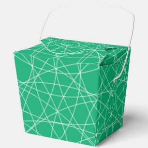 Emerald Geometric Lines Favour Box – Customisable
