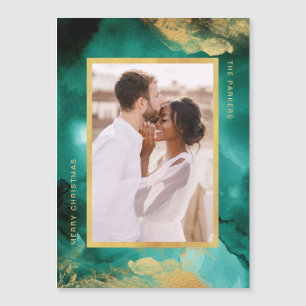 Emerald Glamour   Watercolor Photo Christmas