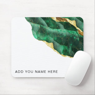 Emerald Gold Add Your Text Custom Mouse Mat