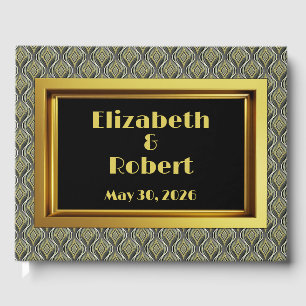 Emerald & Gold Art Deco Guest Book