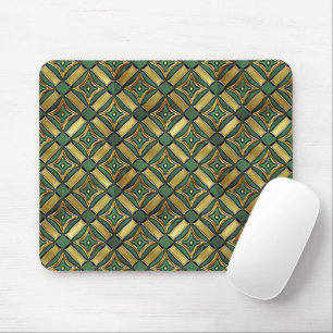 Emerald & Gold Art Deco Mouse Mat
