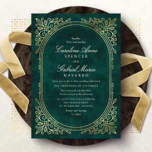 Emerald Gold Art Deco Wedding
