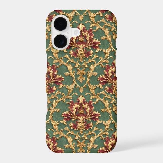 Emerald Gold Baroque Damask (Back)