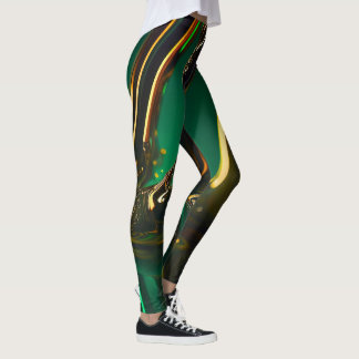 Emerald gold leggings