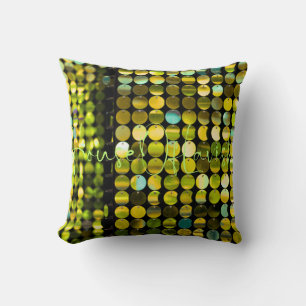 Emerald Gold Sequin Throw Pillow Signature Decor