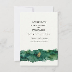 Emerald Gold Wedding Save The Date