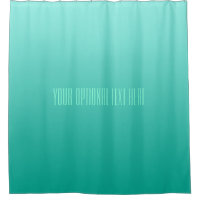 Emerald Gradient custom text shower curtain