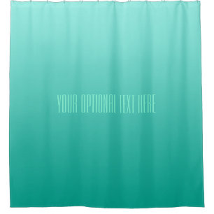 Emerald Gradient custom text shower curtain