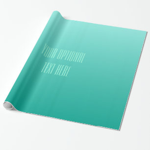 Emerald Gradient custom text wrapping paper