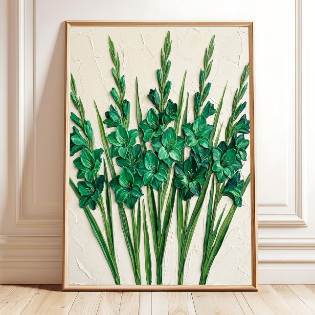 Emerald Green Abstract Canvas Art Print (Creator Uploaded)