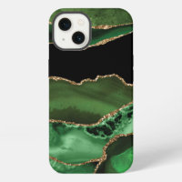 Emerald Green Agate Gold Black Marble Stone 