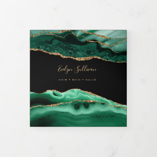 Emerald green Agate Trifold Brochure